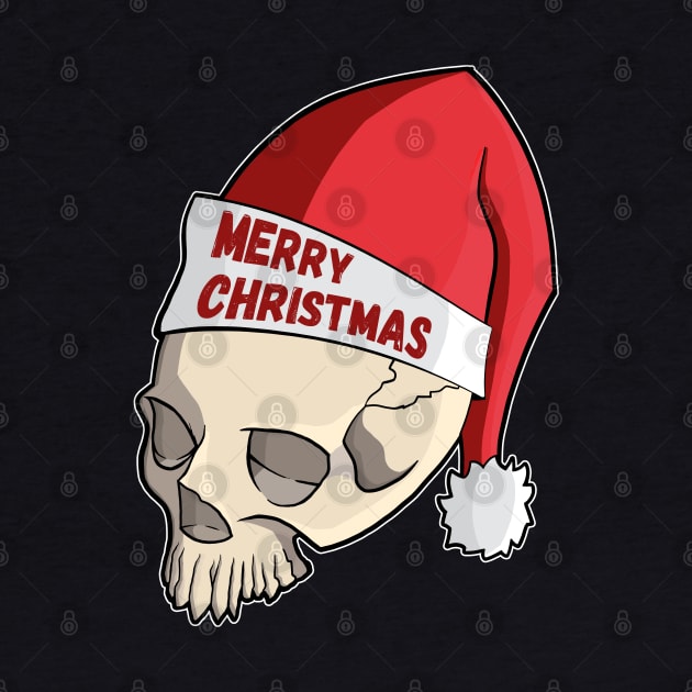 Gothic Skull Head Santa Christmas Funny product by theodoros20